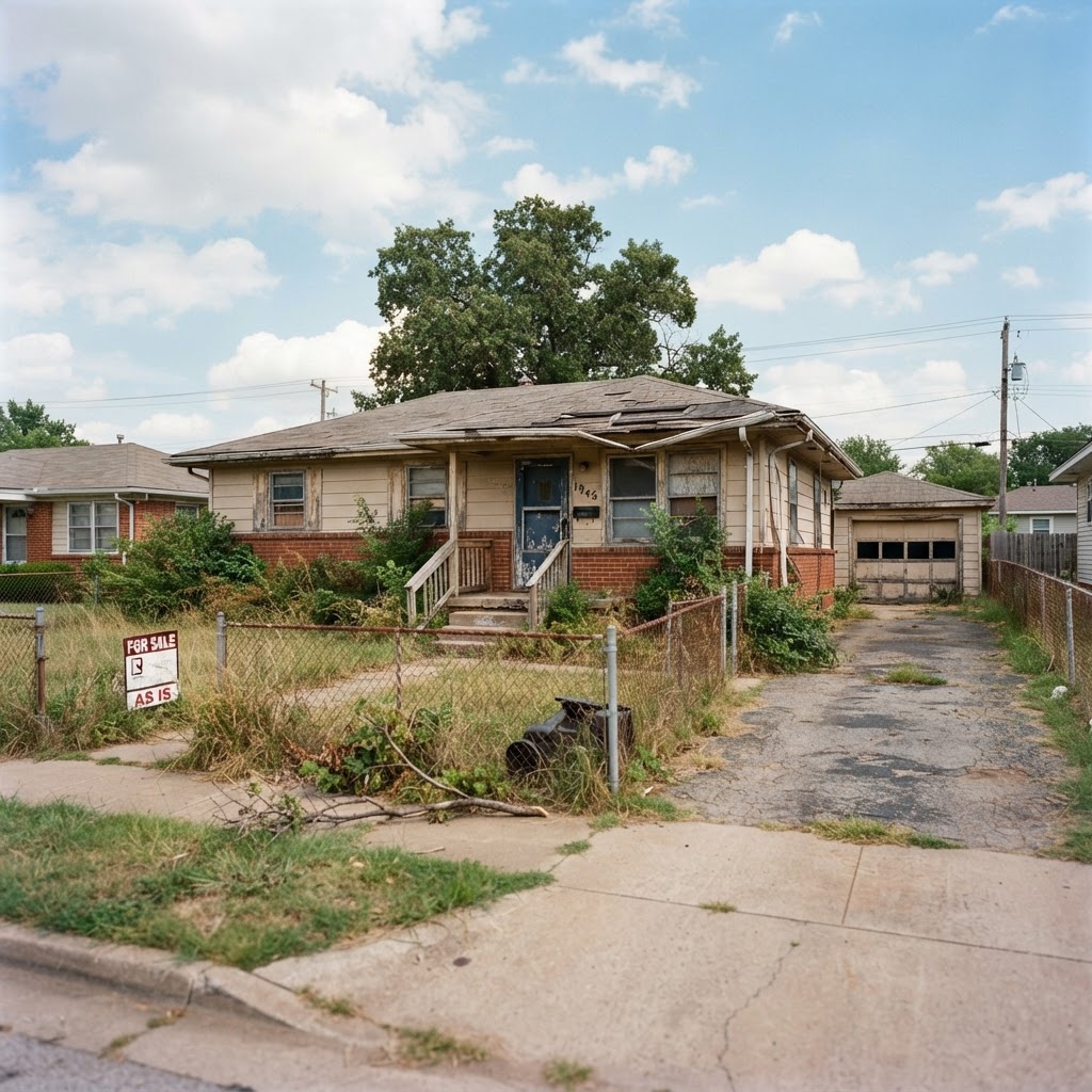 Before - Fire-Damaged Hoarder Duplex in Oklahoma City