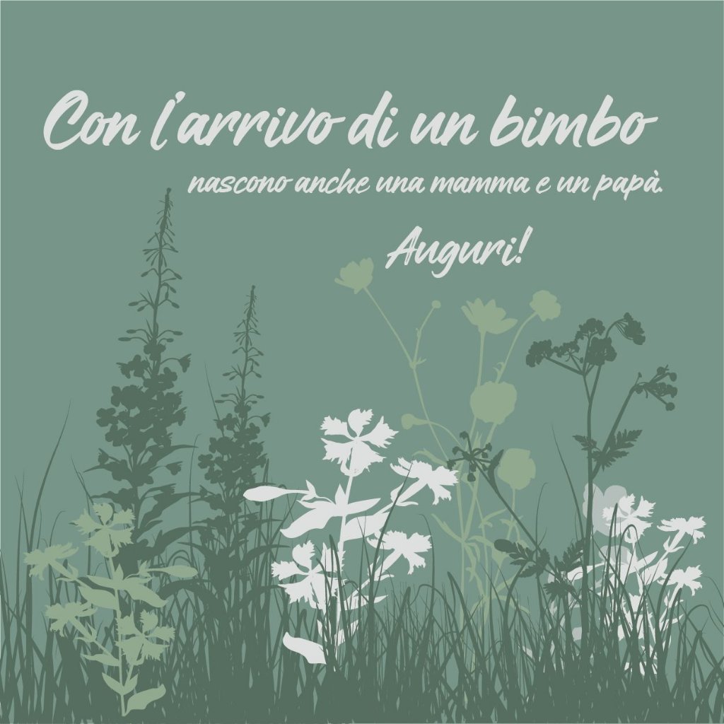 Con l'arrivo di un bimbo nascono anche una mamma e un papà. Auguri!