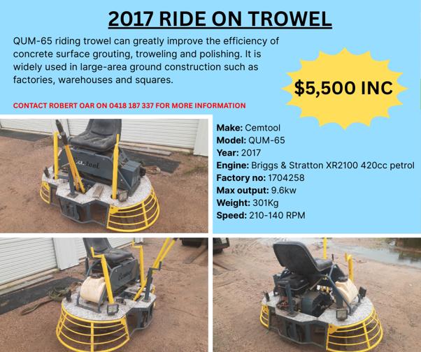 Ride On Trowel