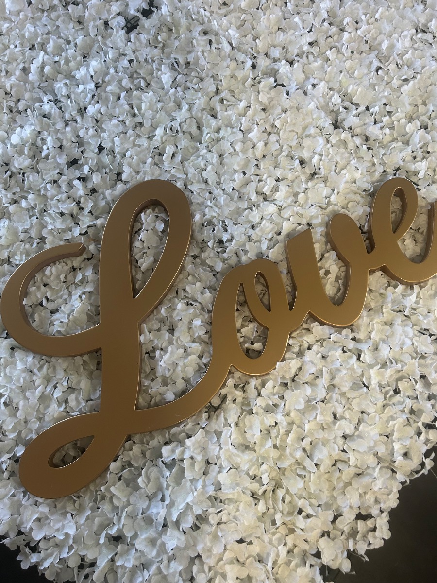 Custom made Large LOVE sign - suitable to hang off a backdrop