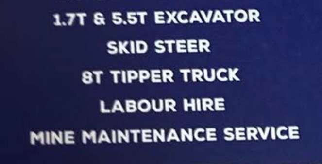 Bobcat, Exacavators and Tipper truck