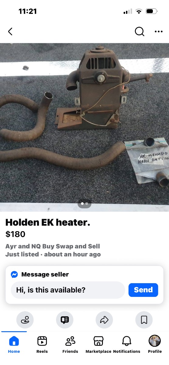 Holden EK Heater