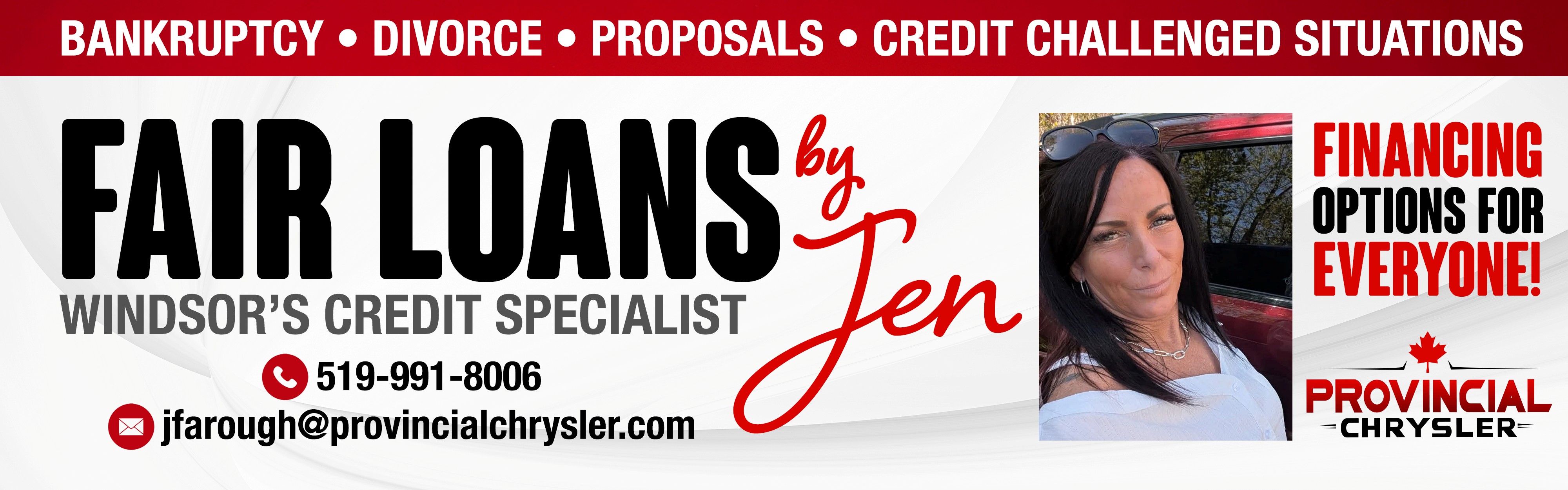 Fair Loans by Jen — Windsor's Credit Specialist at Provincial Chrysler