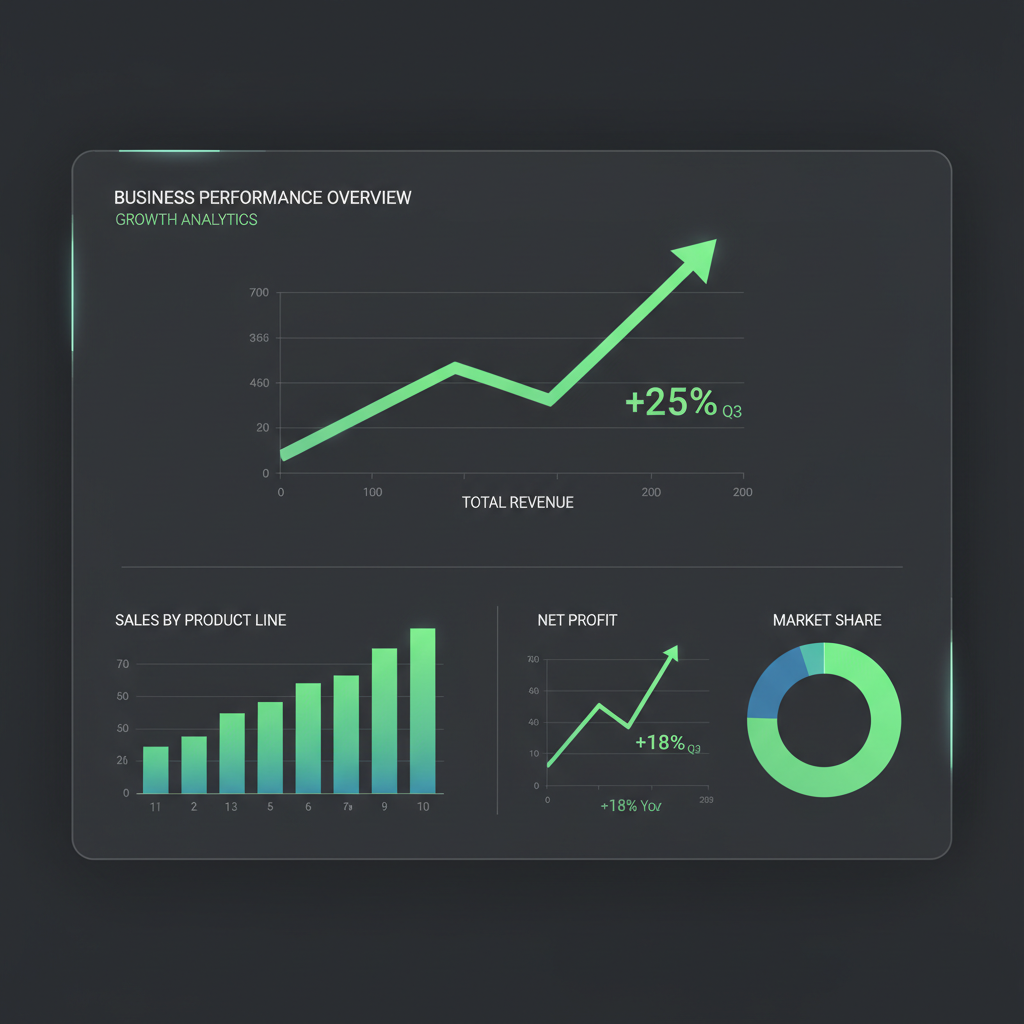 Gráficas de crecimiento de ventas