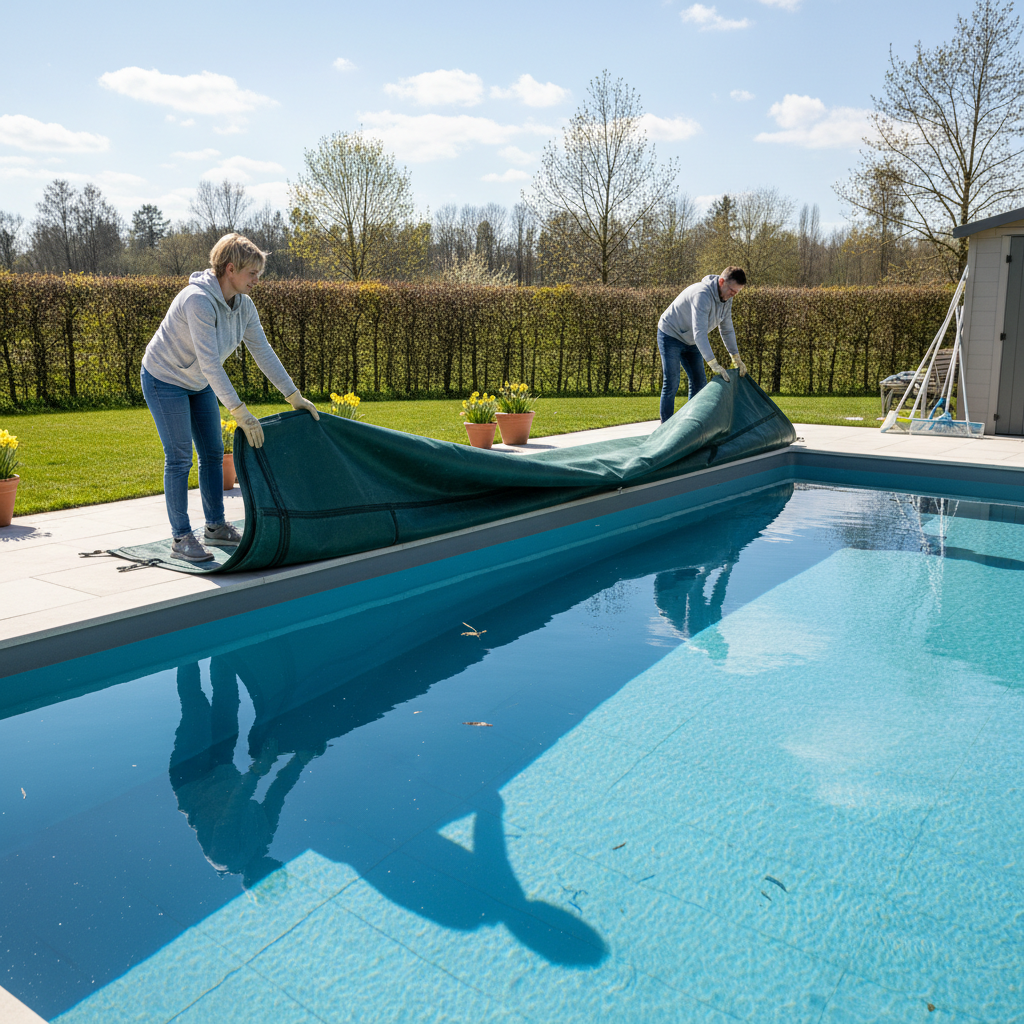 Spring Pool Opening: Cover Removal and Storage