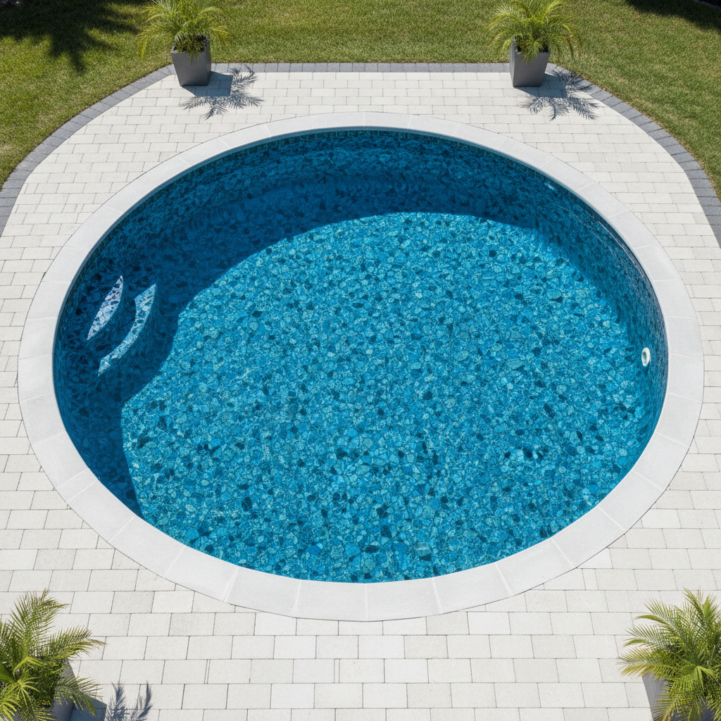 Butterfly in round pool