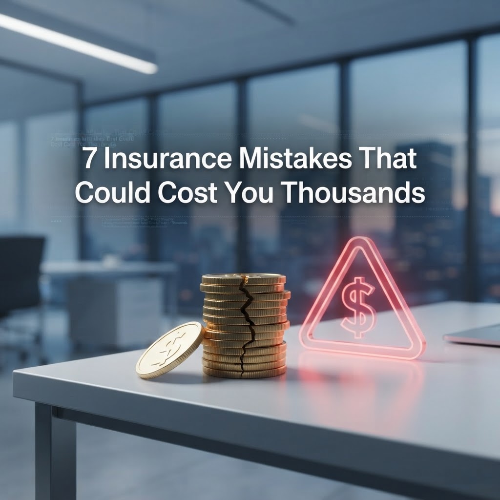 Here are a few options for your blog post, depending on the tone you want to set:

**The "Warning" Angle (High Click-Through Rate)**
*   7 Insurance Mistakes That Could Cost You Thousands

**The "Expert/Guide" Angle (Authoritative)**
*   Stop Losing Money: 8 Insurance Mistakes to Avoid Now

**The "Direct/Action" Angle (Clear & SEO-Friendly)**
*   Common Insurance Mistakes: How to Avoid Costly Errors

**The "Curiosity" Angle (Engaging)**
*   Are You Making These 5 Costly Insurance Mistakes?

**My top recommendation:**
**7 Insurance Mistakes That Could Cost You Thousands** (50 characters) – This is the most effective for SEO and clicks because it promises a specific benefit (saving money) while creating urgency.