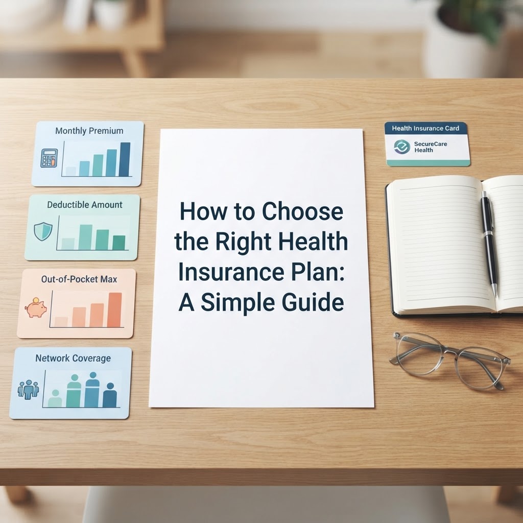 Here are a few options for your blog post title, depending on the tone you want to set:

**The "How-To" Focused (Best for SEO)**
*   How to Choose the Right Health Insurance Plan: A Guide (52 chars)

**The Benefit-Driven (High Click-Through Rate)**
*   Choose the Best Health Insurance Plan in 5 Easy Steps (52 chars)

**The Problem/Solution Focused**
*   Struggling with Health Insurance? How to Pick the Best Plan (57 chars)

**The Short & Punchy**
*   How to Pick the Right Health Insurance Plan for You (51 chars)

**My recommendation:** 
**"How to Choose the Right Health Insurance Plan: A Simple Guide"** 
It includes the primary keyword at the very beginning (best for search rankings) while promising the reader a simple solution to a complex problem.