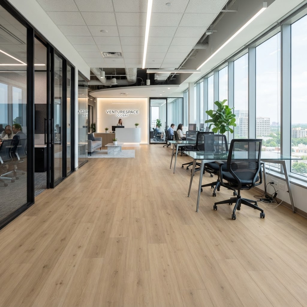 Commercial Glue Down Luxury Vinyl flooring