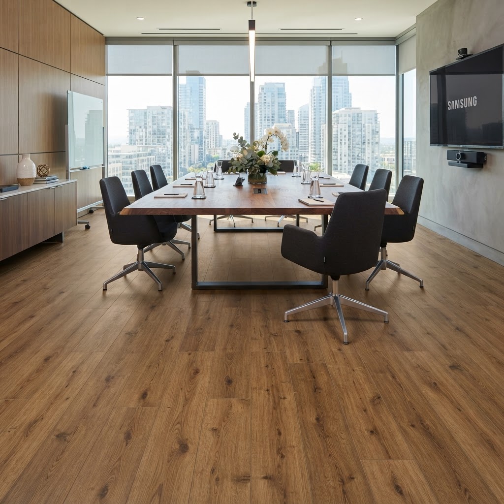 Glue down LVP in commercial office