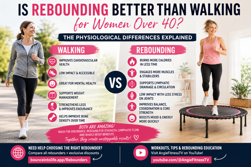 Is Rebounding Better Than Walking for Women Over 40? — AngieFitnessTV