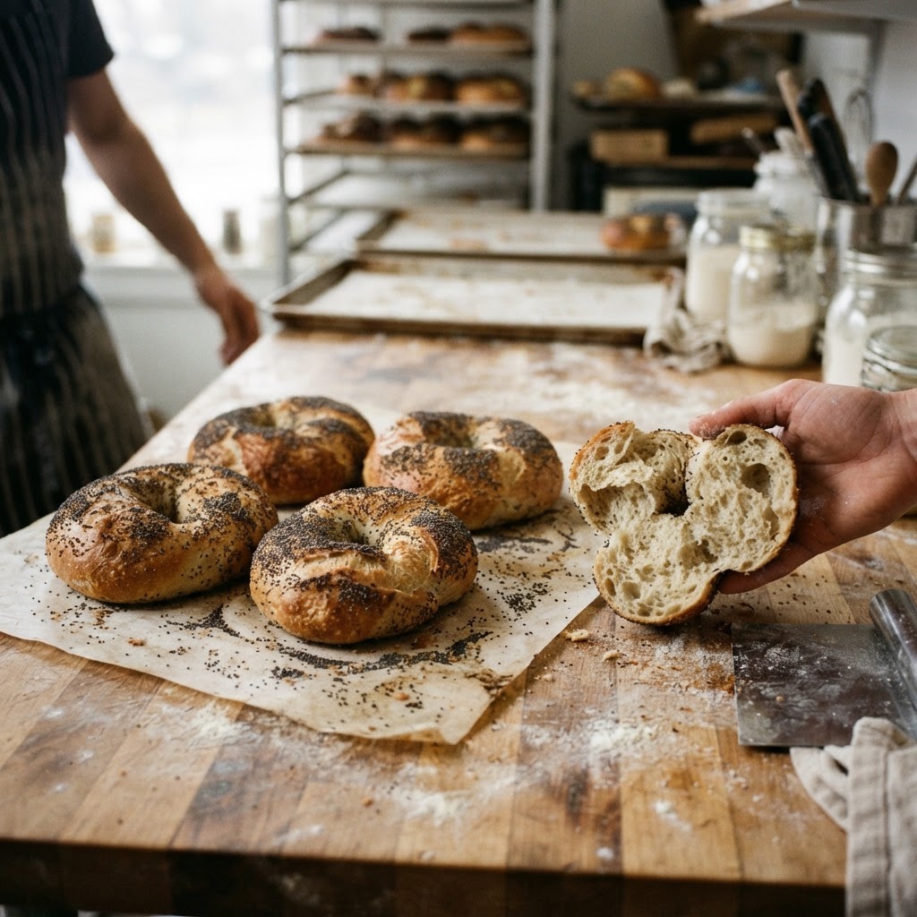 Poppy Sourdough Bagels