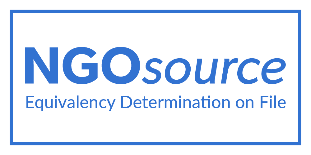 NGOsource - Equivalency Determination on File