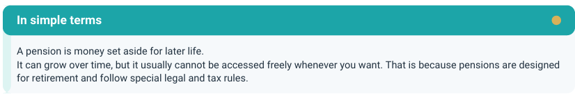 Pension types overview