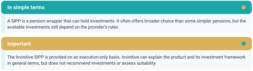 Investment options summary