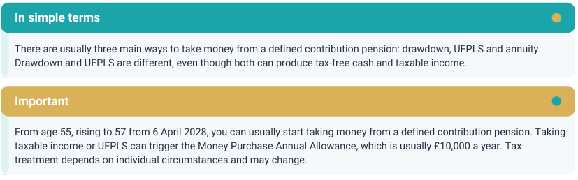 Taking benefits summary