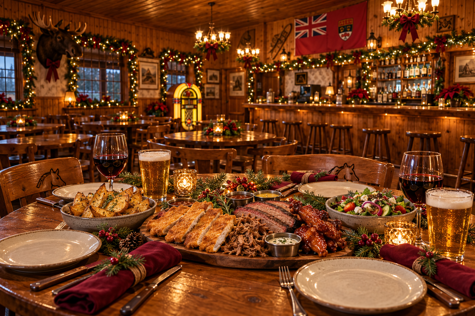 The Ranch Feast served on sharing platters