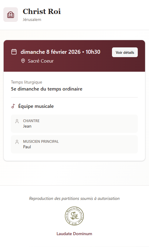 Page publique paroisse
