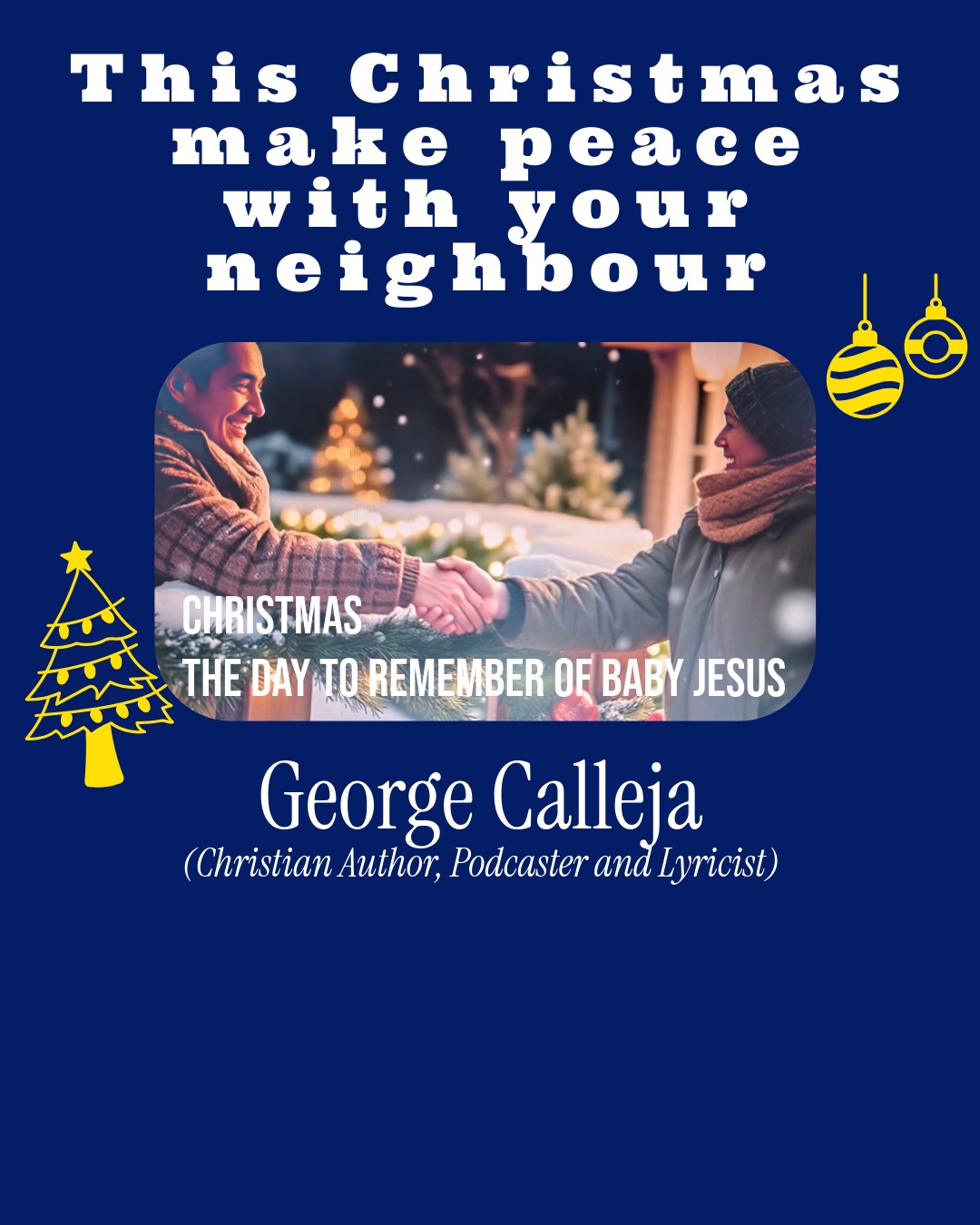 This Christmas - make peace with your neighbour