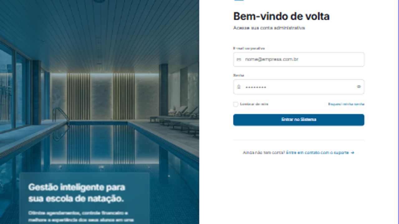 Gestão de Aulas template preview