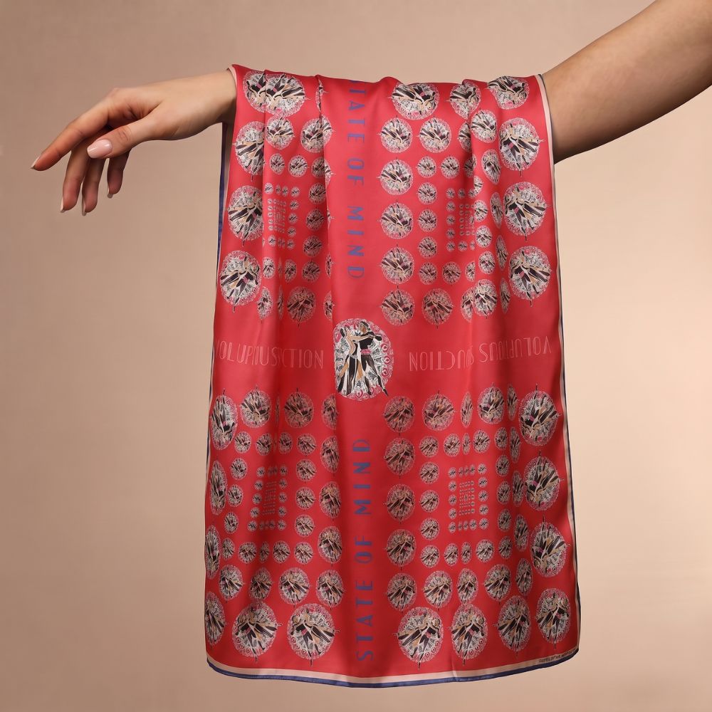 Voluptuous Seduction silk scarf detail