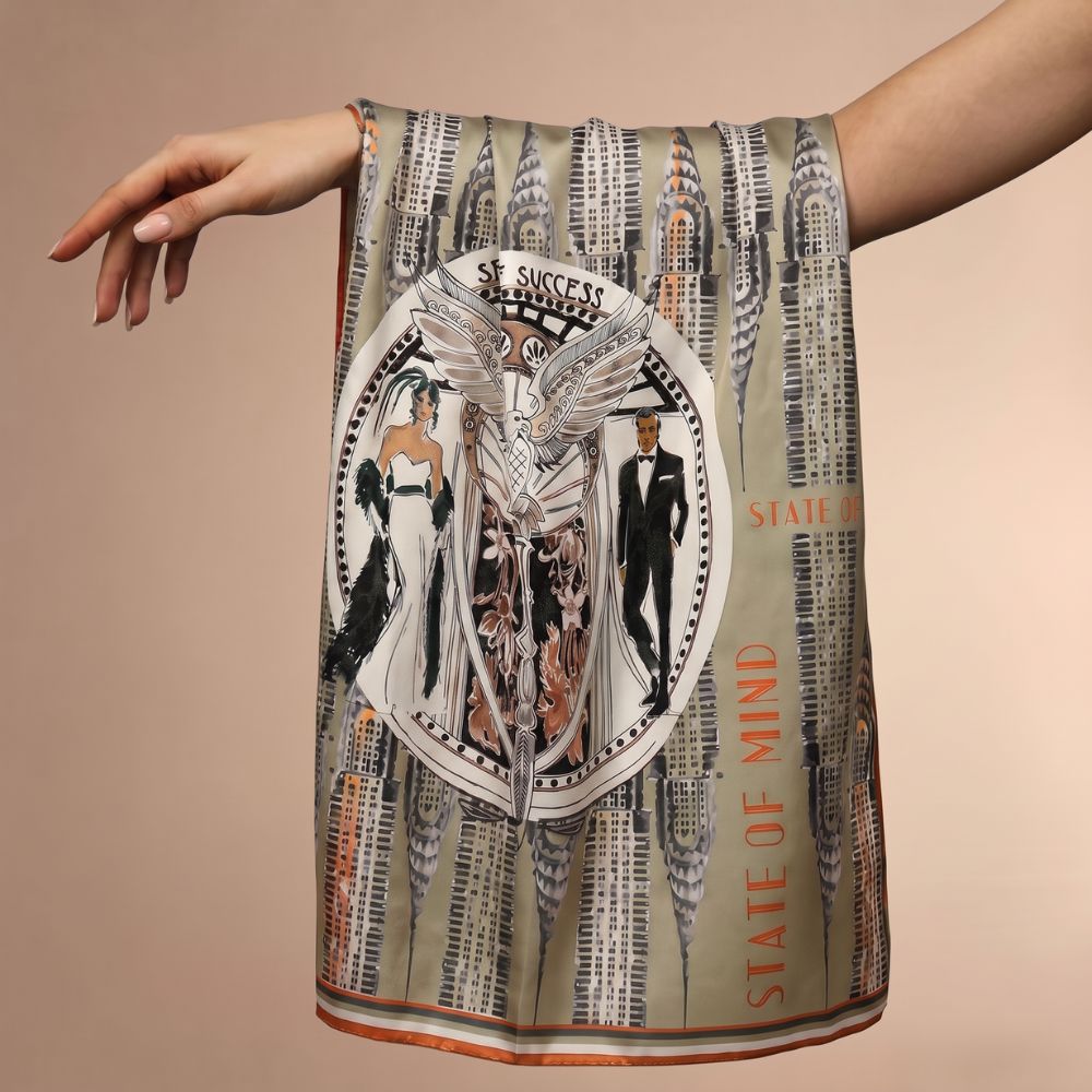 Secret of Success silk scarf detail