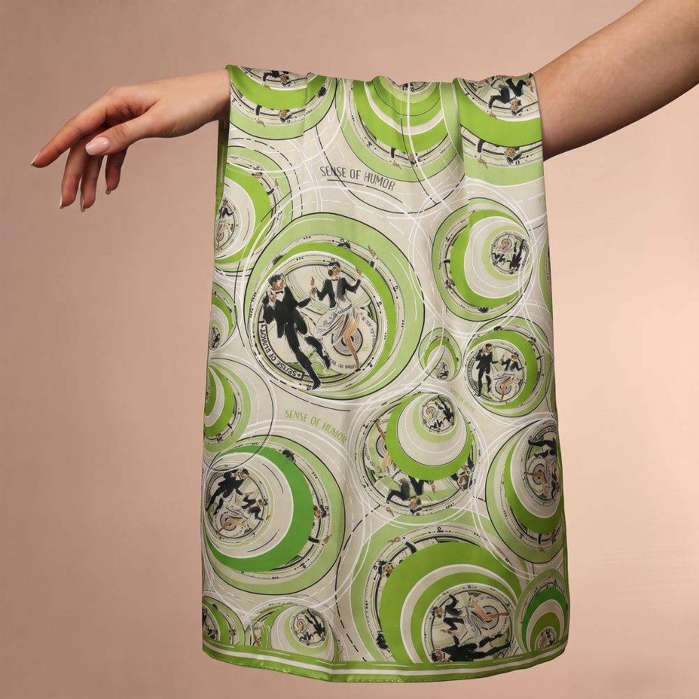 Sense of Humor silk scarf detail