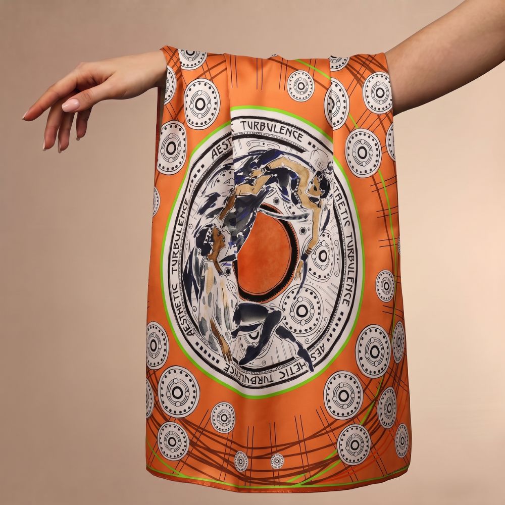 Aesthetic Turbulence silk scarf detail