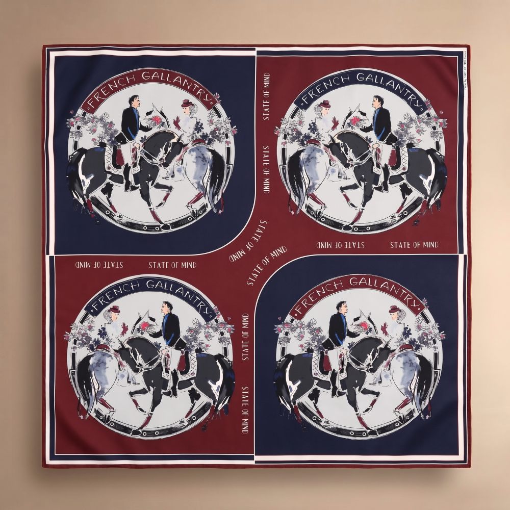 French Gallantry silk scarf