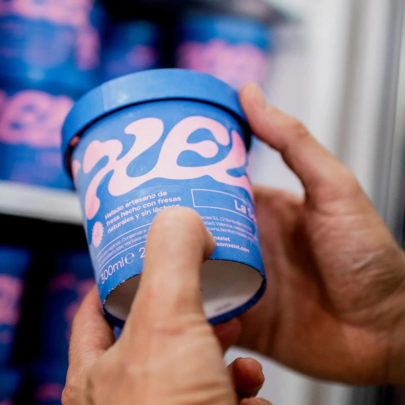 Pots à glace personnalisés avec couvercle