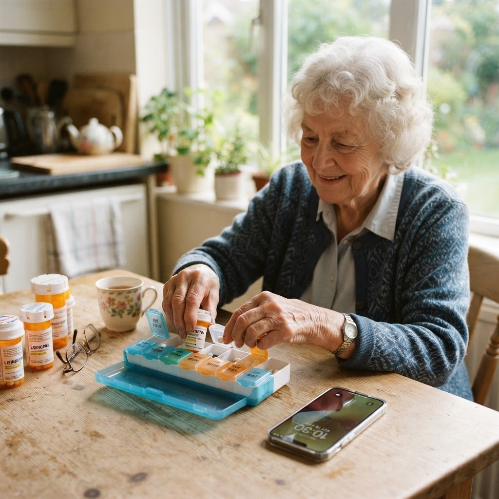 Managing Medication Reminders for Elderly Parents Living Alone