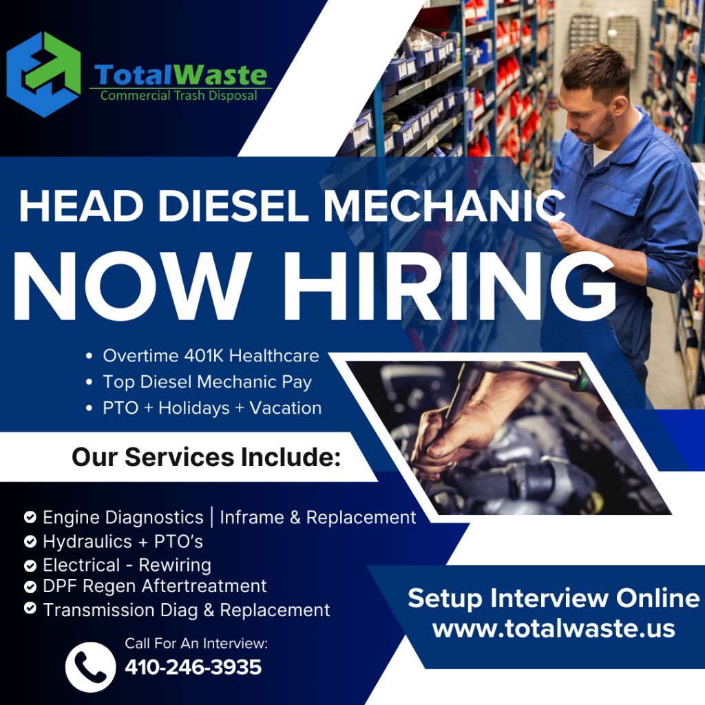 Head Diesel Mechanic Now Hiring