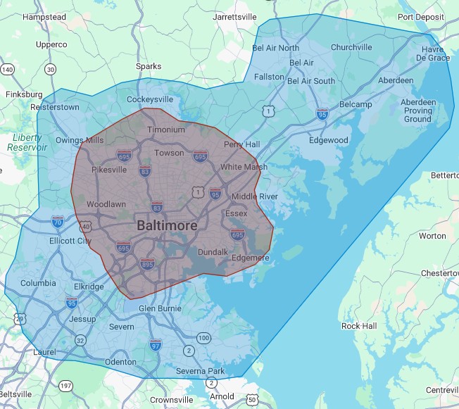 Total Waste Service Area Map