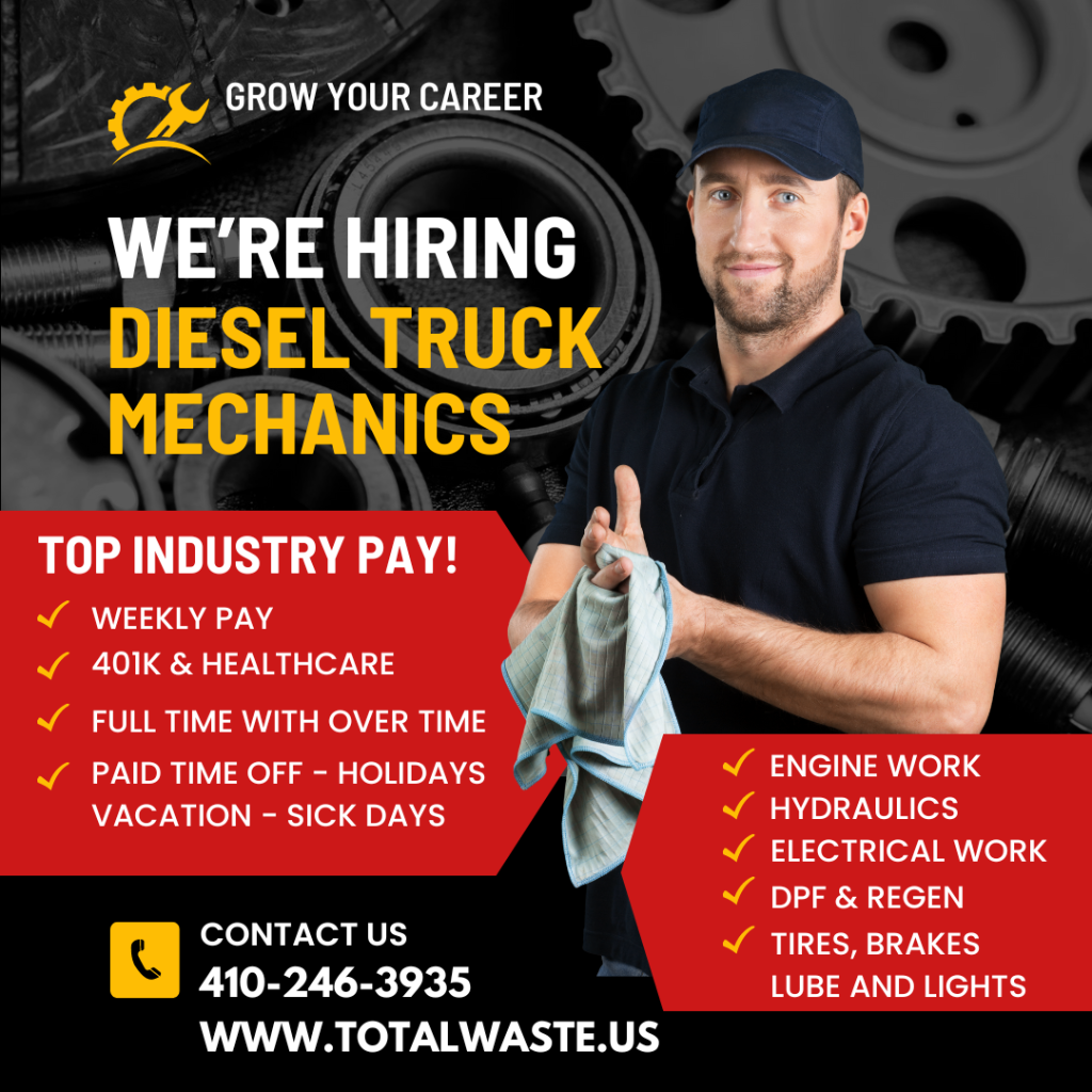 We're Hiring Diesel Truck Mechanics