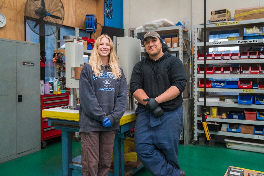 Two Future Makers in a manufacturing workshop