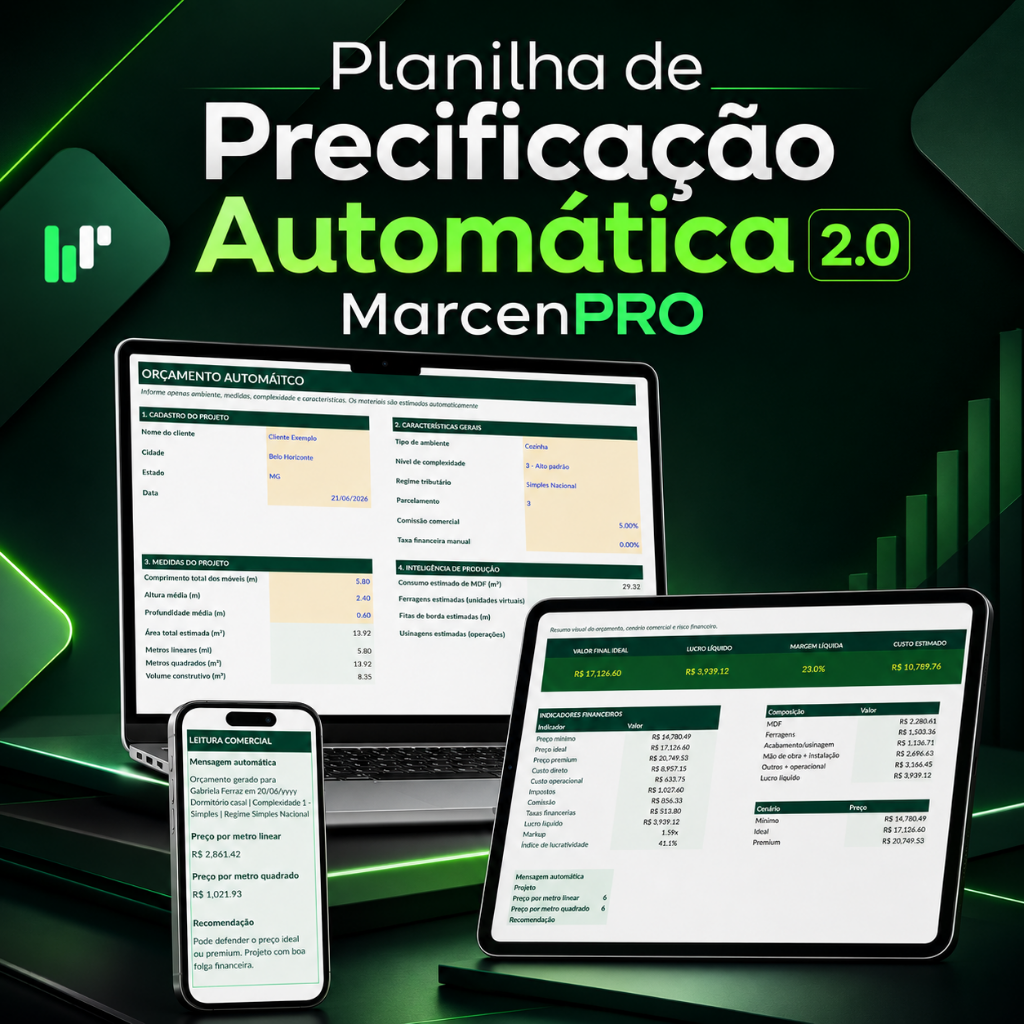 Tela da Planilha Automática 2.0