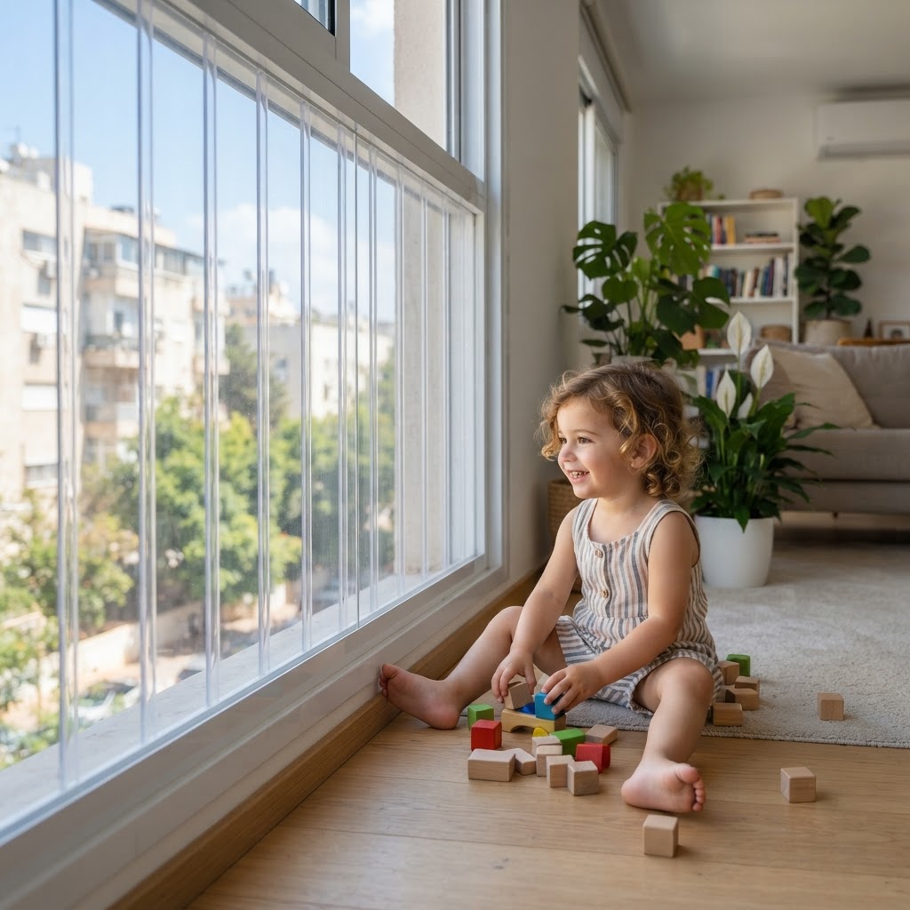 רשת בטיחות לחלונות לילדים או סורג שקוף? השוואה שתעזור לבחור - מאמר מקצועי על סורגים שקופים