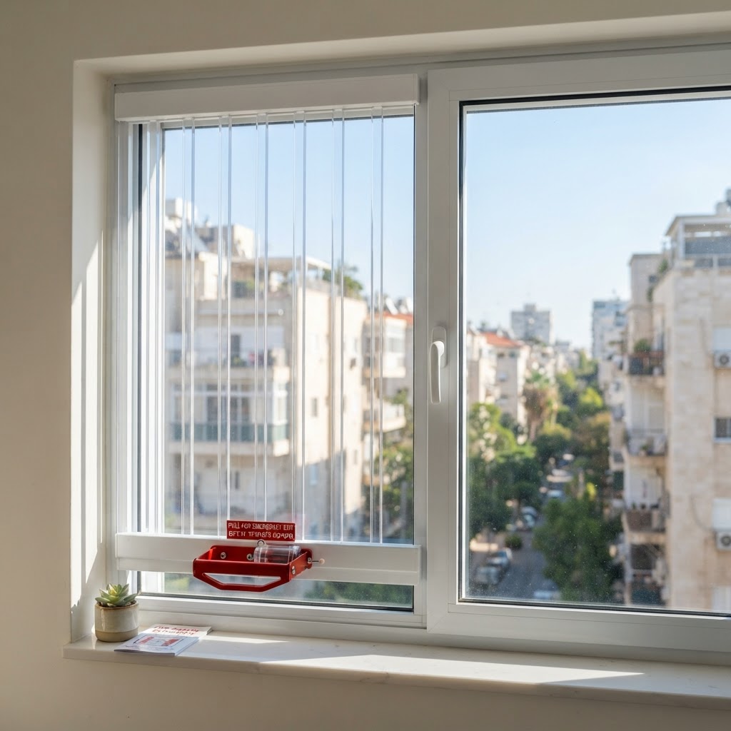 סורג שקוף יציאת חירום / פינוי בשריפה – איך יוצאים בשעת חירום? - מאמר מקצועי על סורגים שקופים