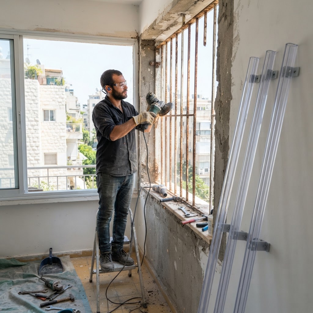 החלפת סורגי ברזל לסורגים שקופים – המדריך המלא לתהליך - מאמר מקצועי על סורגים שקופים