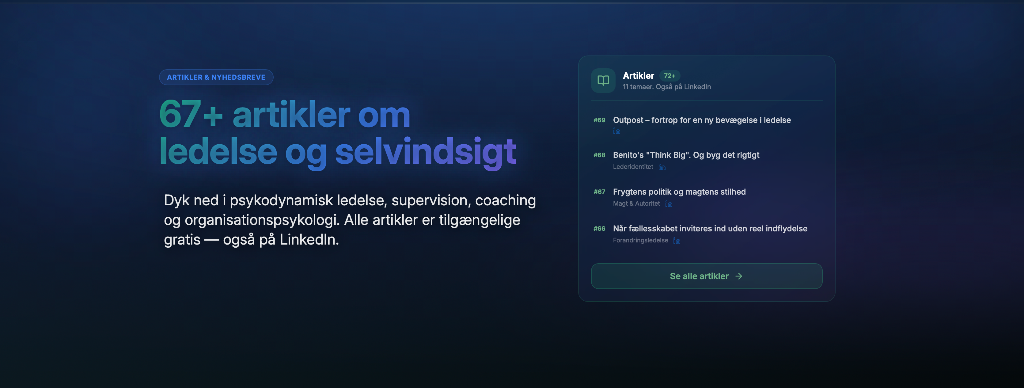 Artikler om Ledelse — Psykodynamisk Ledelse & Organisationspsykologi