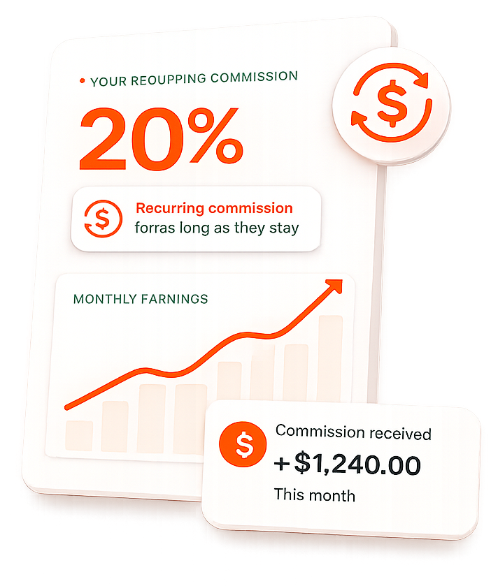 Commission earnings illustration