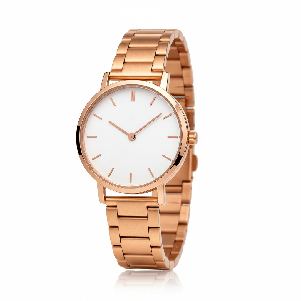 Rose Gold Minimal Watch...
