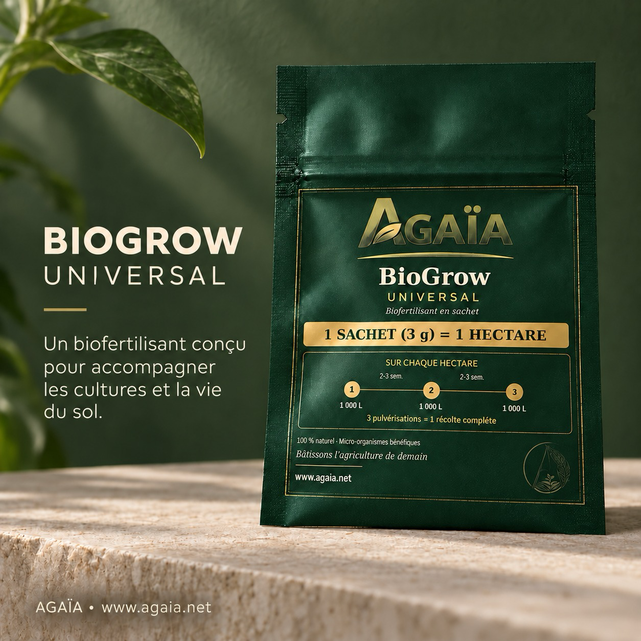 BioGrow Universal - Sachet biofertilisant AGAÏA