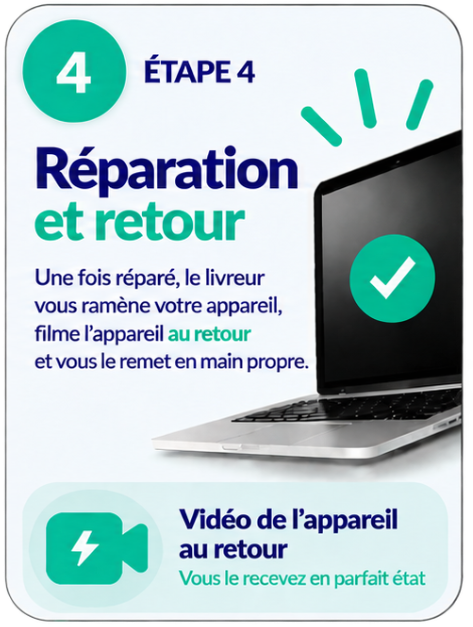 Étape 4 — Réparation et retour