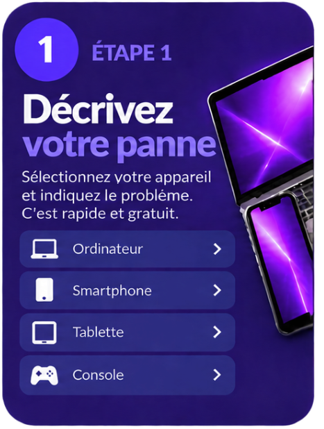 Étape 1 — Décrivez votre panne