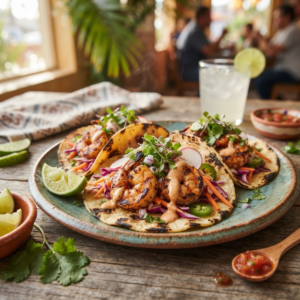 Firestarter Grilled Shrimp Tacos