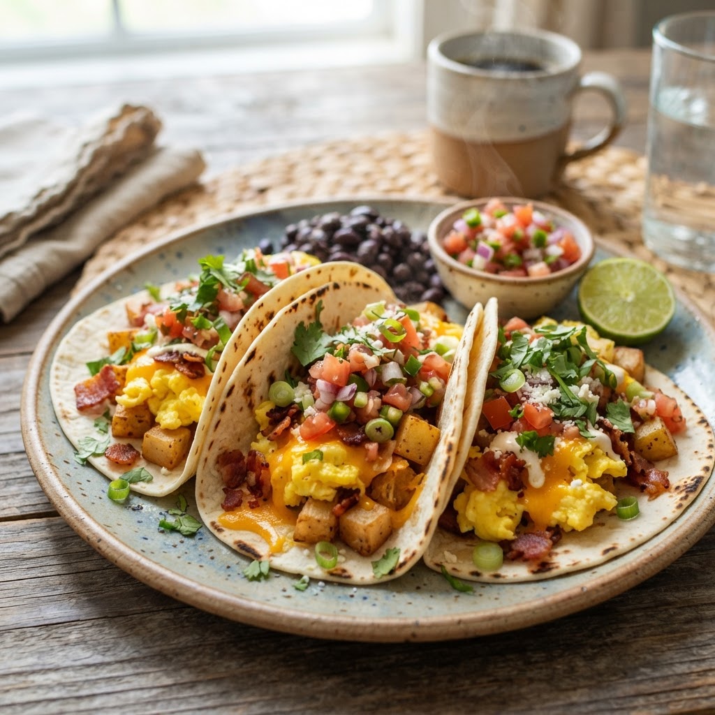 Spicy Breakfast Tacos