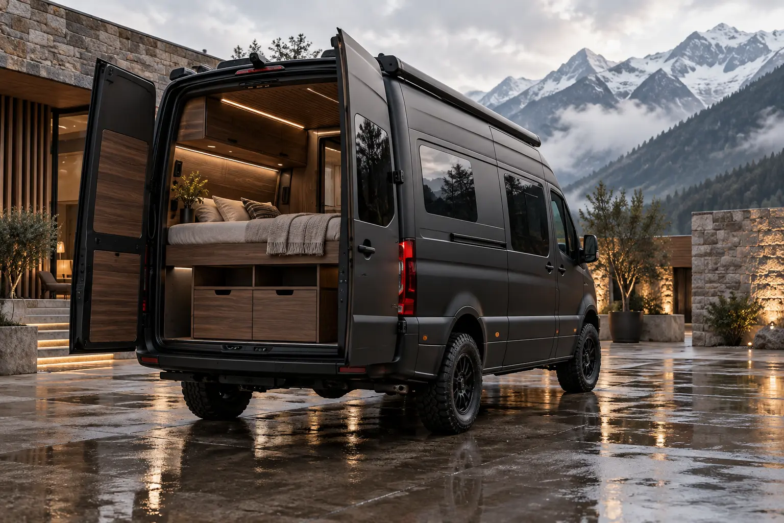 Camper van on the road