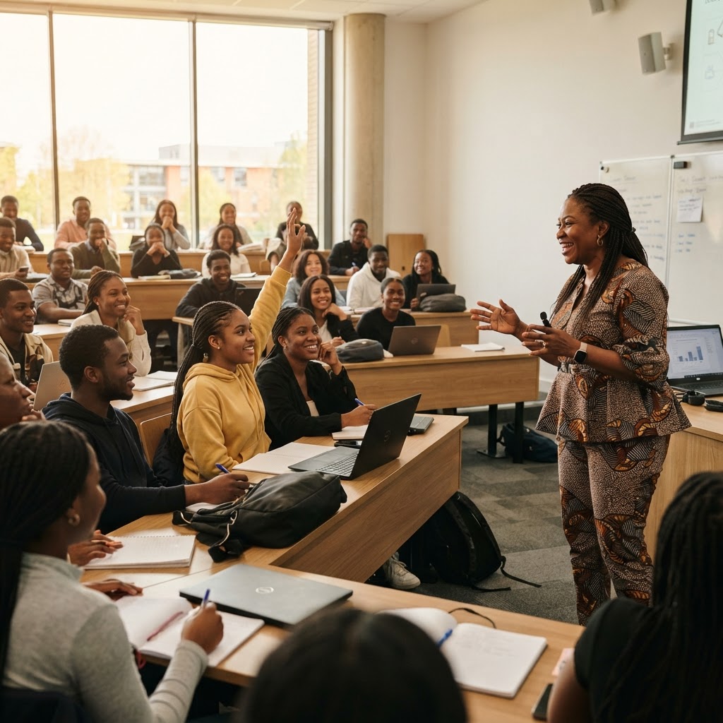 An ACTECH lecturer engaging with students in class
