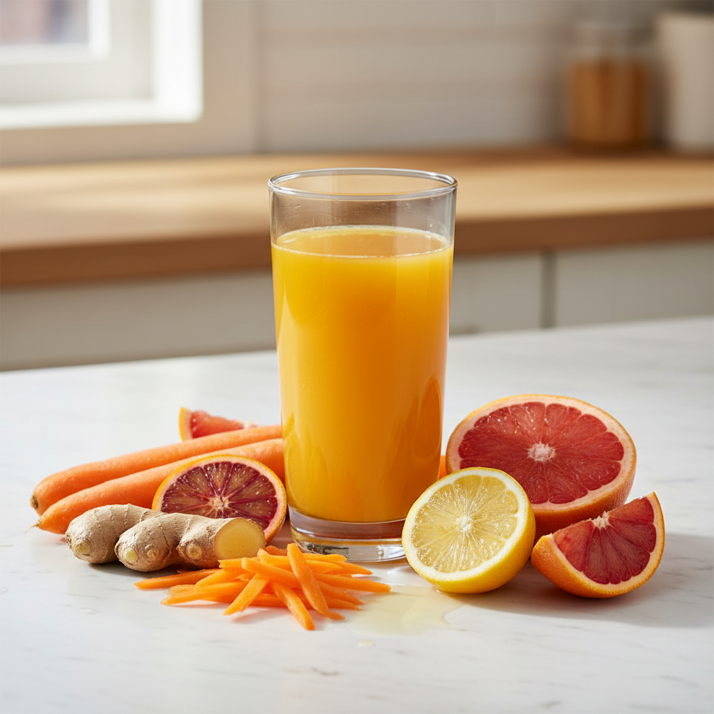 energy-boosting orange ginger juice — Why Your Energy Crashes at 2pm Every Day After 40